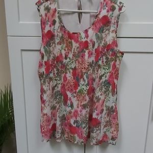 Linea Domani sleeveless accordian top